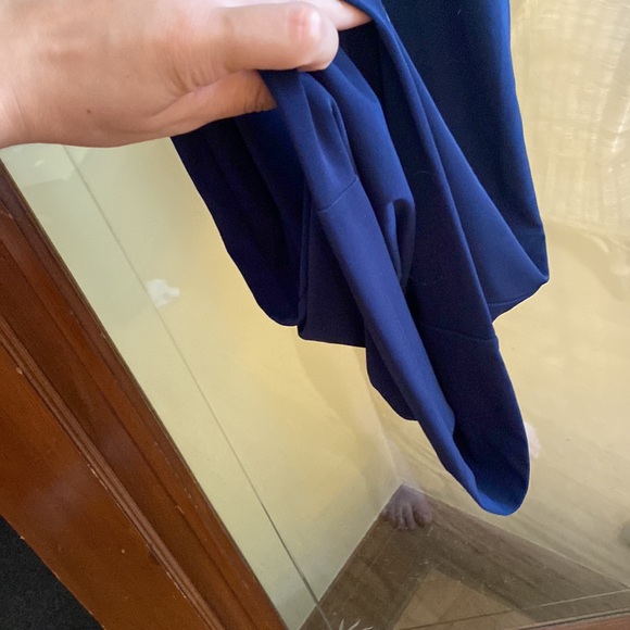 Blue midi mock neck super stretchy midi dress - Picture 3 of 5